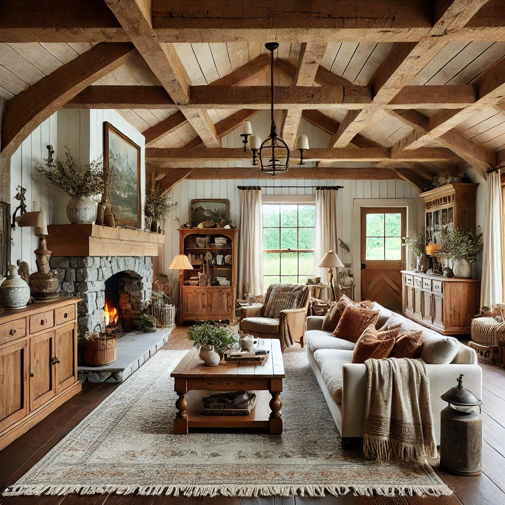 salon ferme rénovée