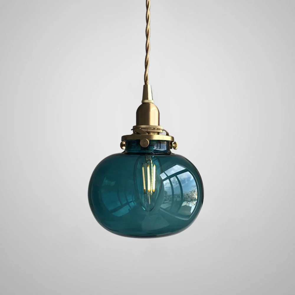 suspension bleu canard